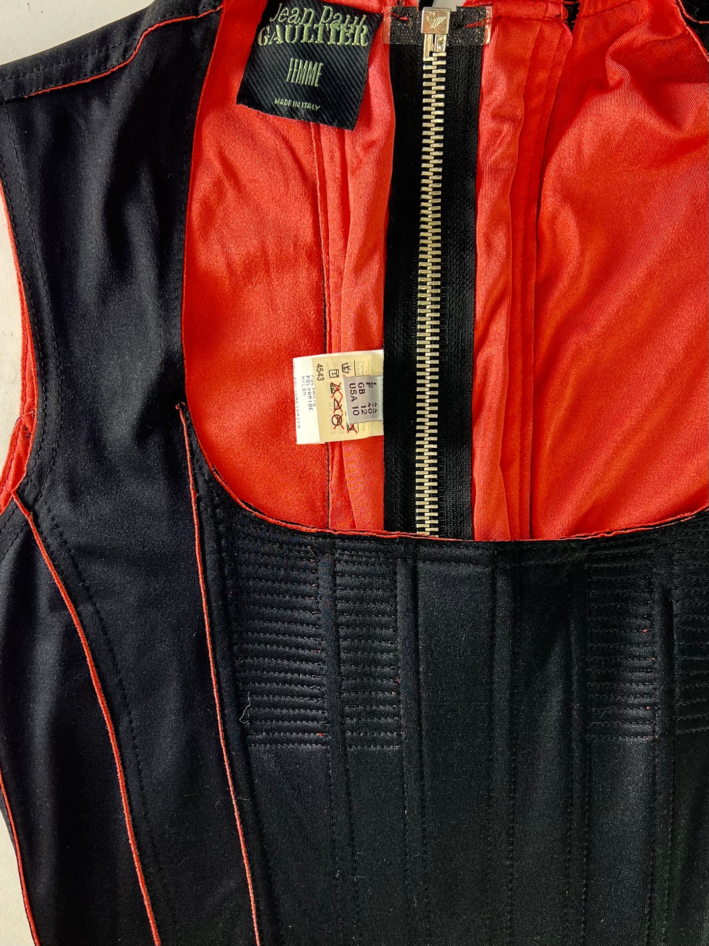 Jean-Paul Gaultier Fall 1995 Corseted Jersey Dress