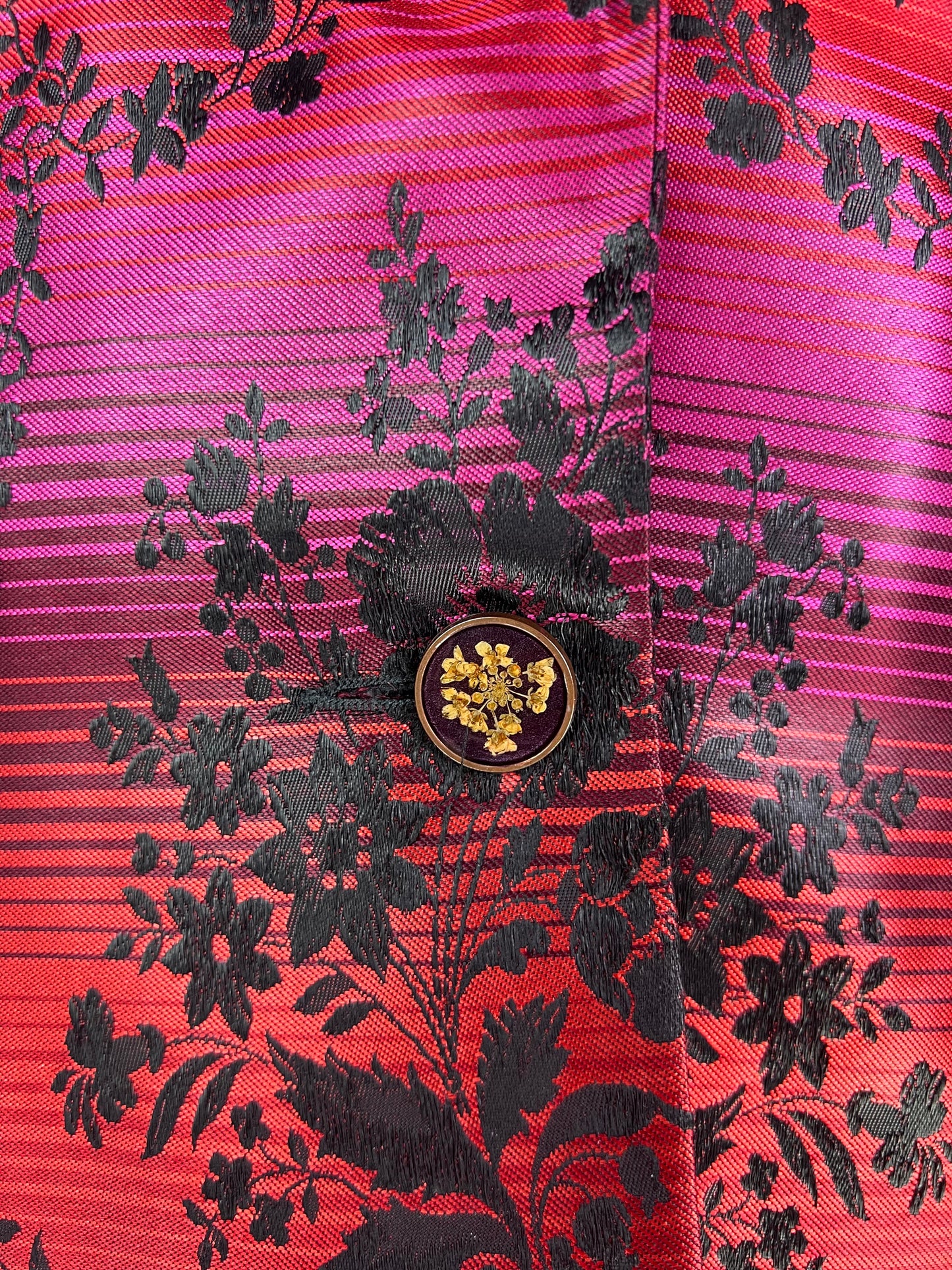 John Galliano Spring 1998 Gradient Jacquard Tulip-Hem Blazer