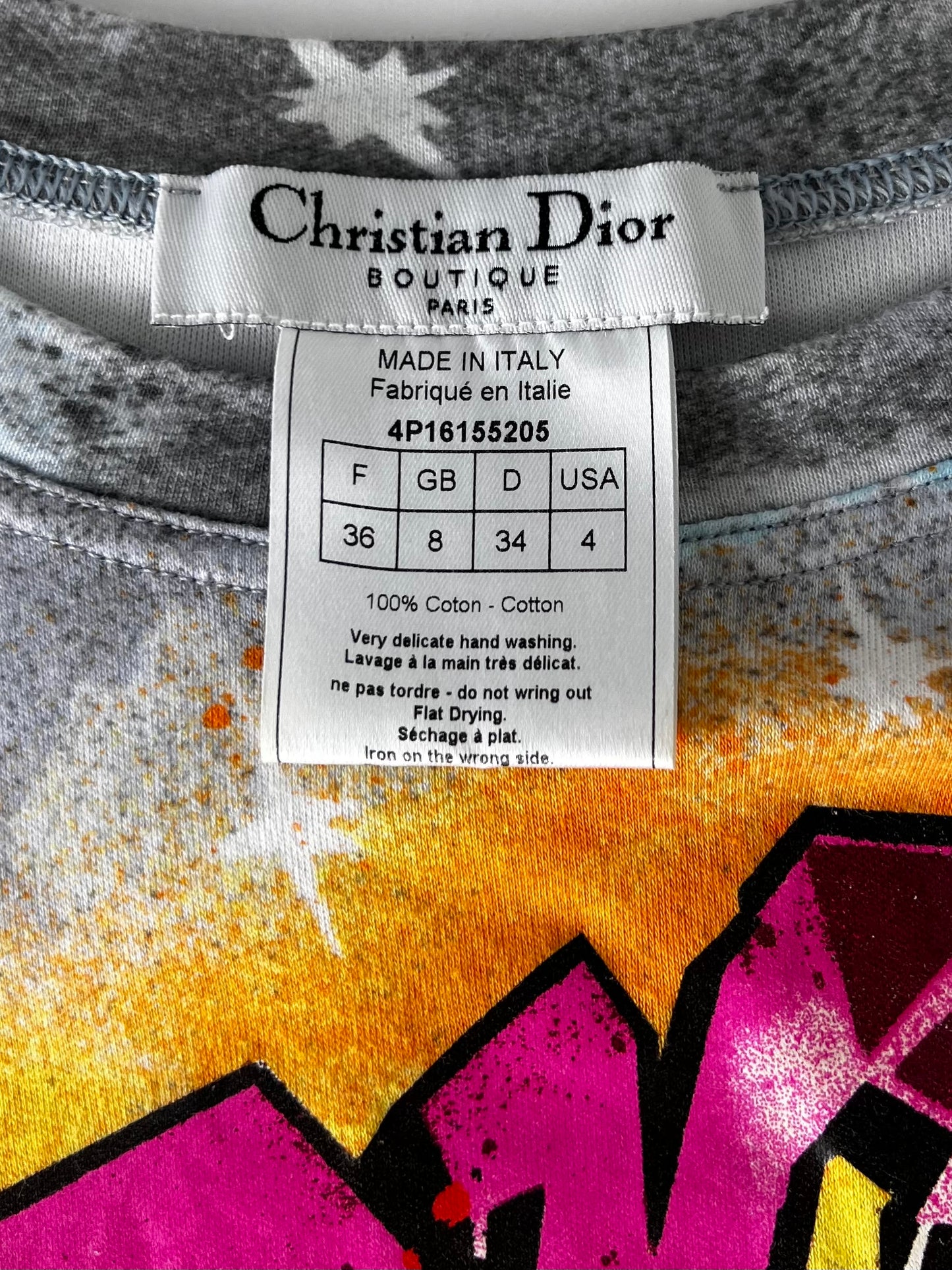 Dior by John Galliano Spring 2004 “Dior Kaos” Printed T-Shirt and Skirt Ensemble