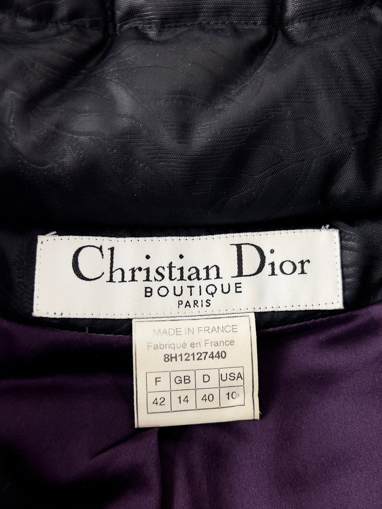 Dior by John Galliano Fall 1998 Black Down Feather Puffer Jacket