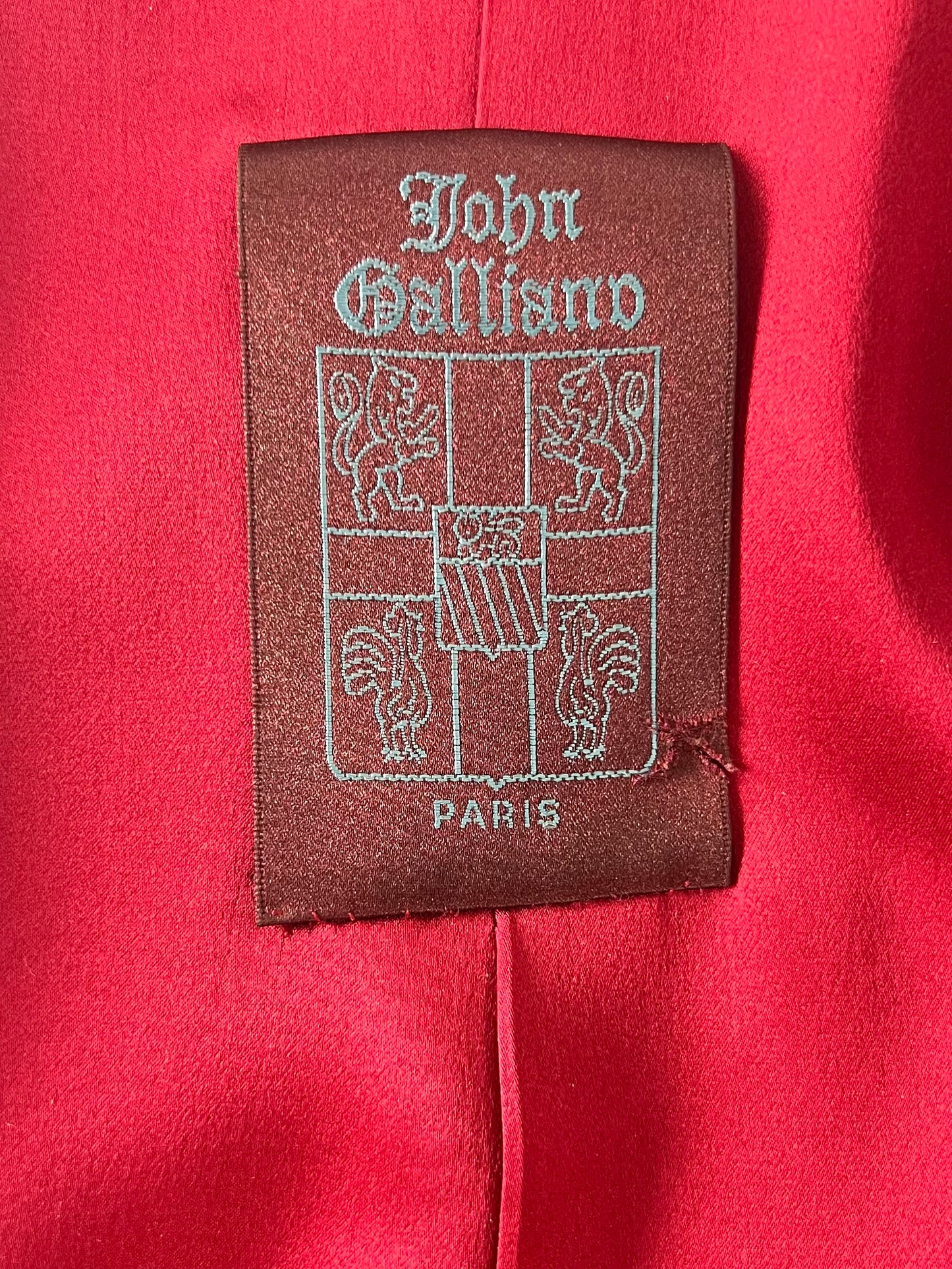 John Galliano Spring 1998 Gradient Jacquard Tulip-Hem Blazer