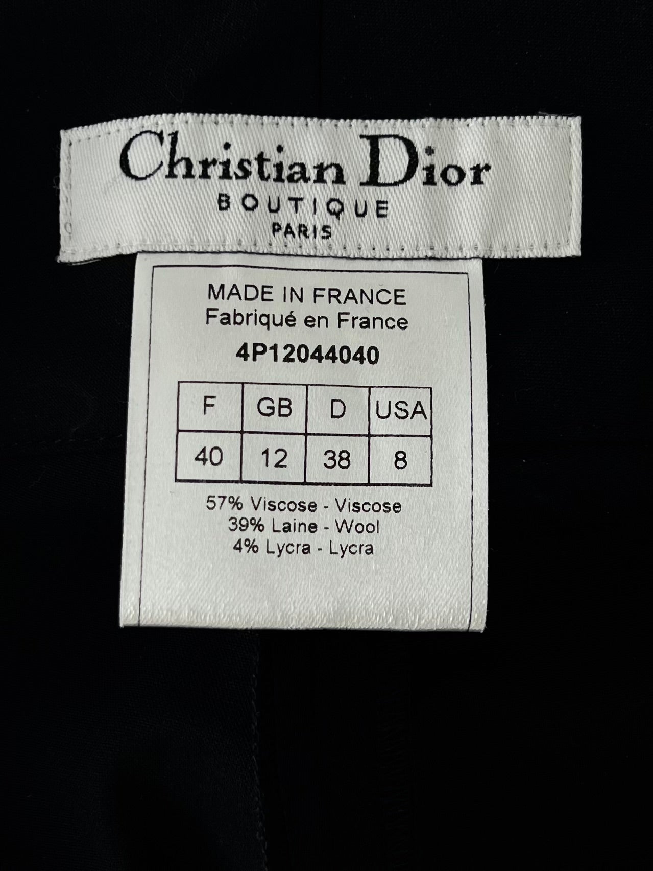 Dior by John Galliano Spring 2004 Black Suit with Silver Logo Coins