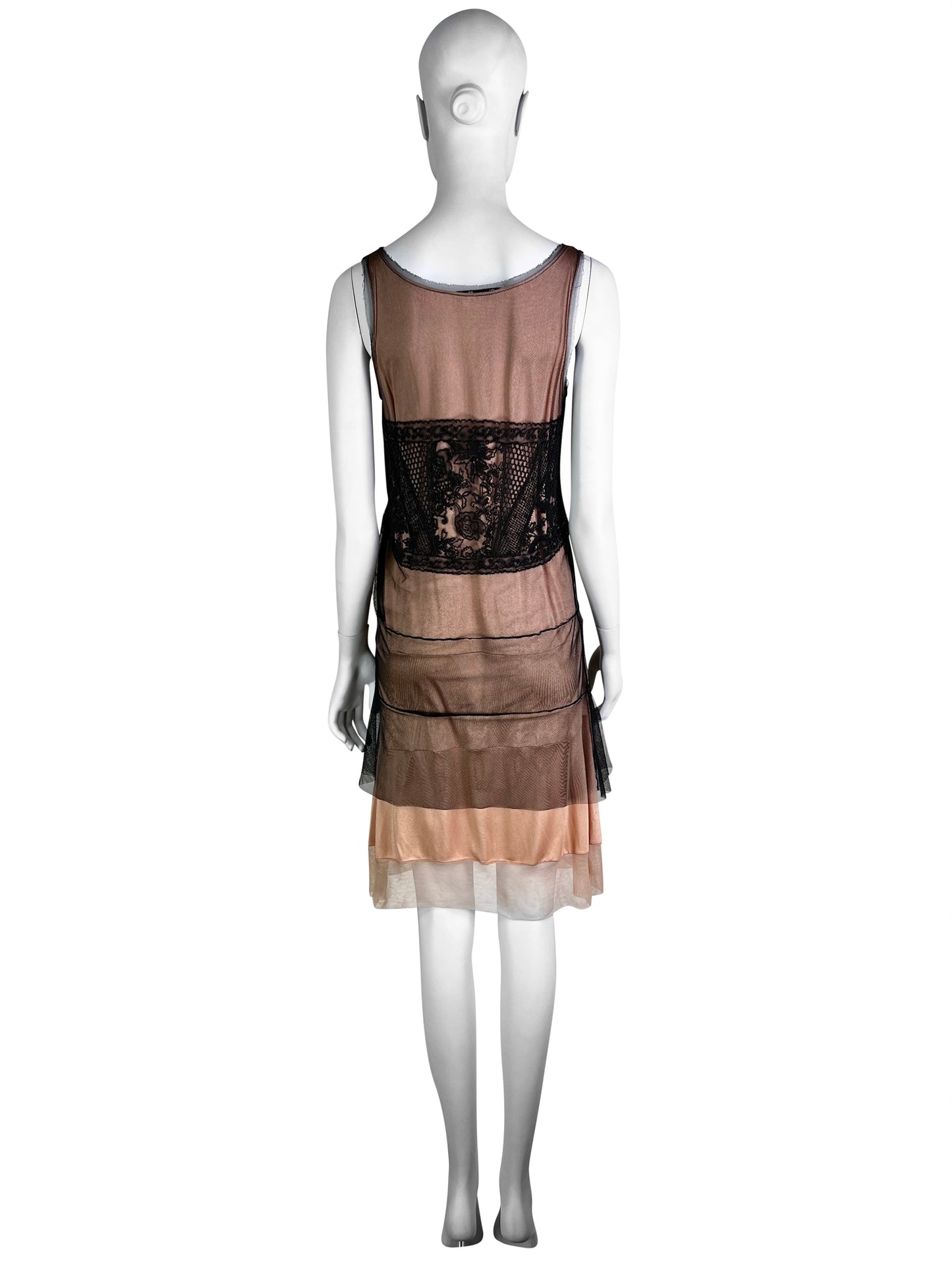Dior Spring 2006 Embroidered Mesh Silk Mini Dress
