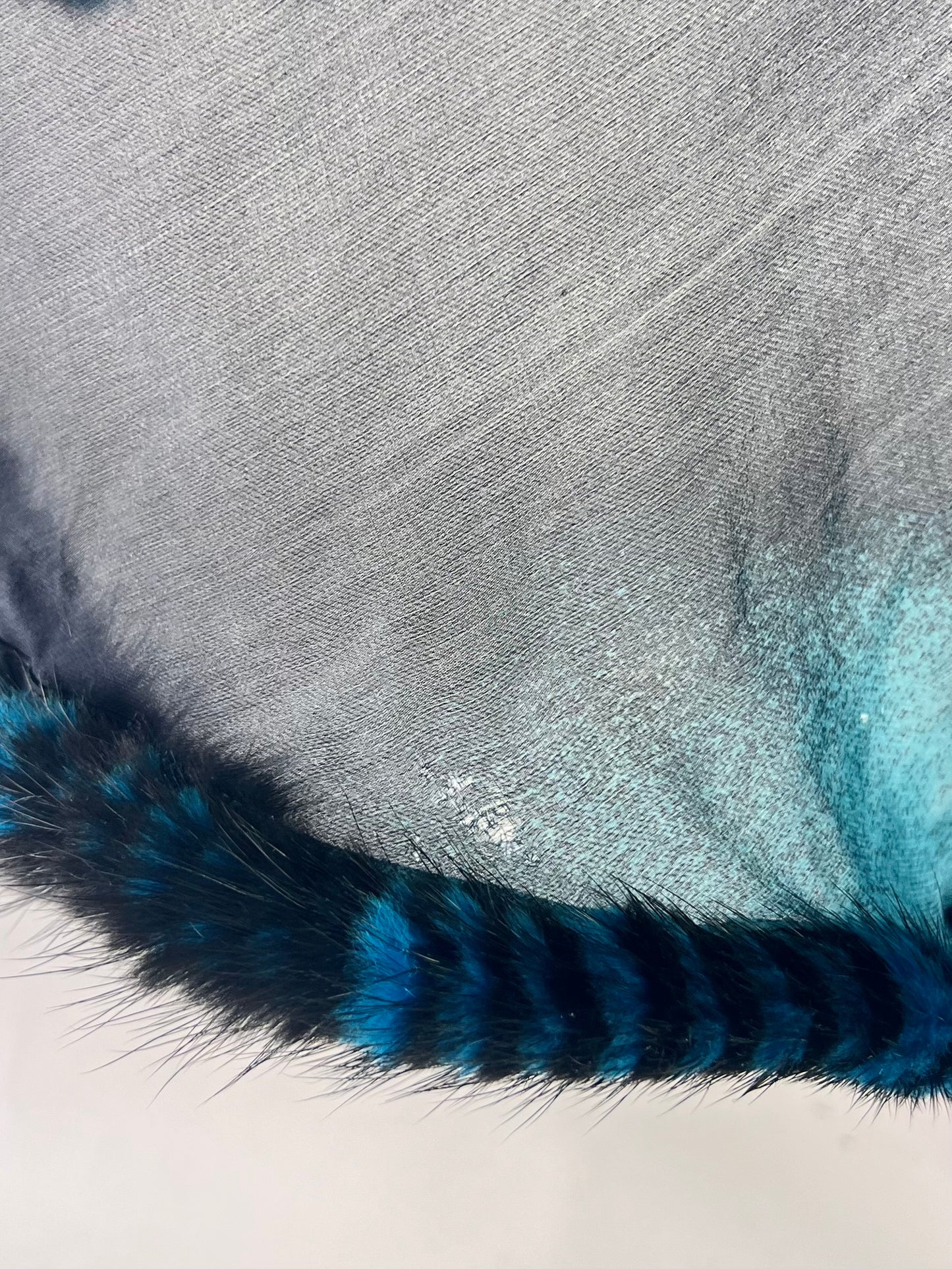 Roberto Cavalli Fall 2000 Sheer Silk Coat with Fox Fur Trim