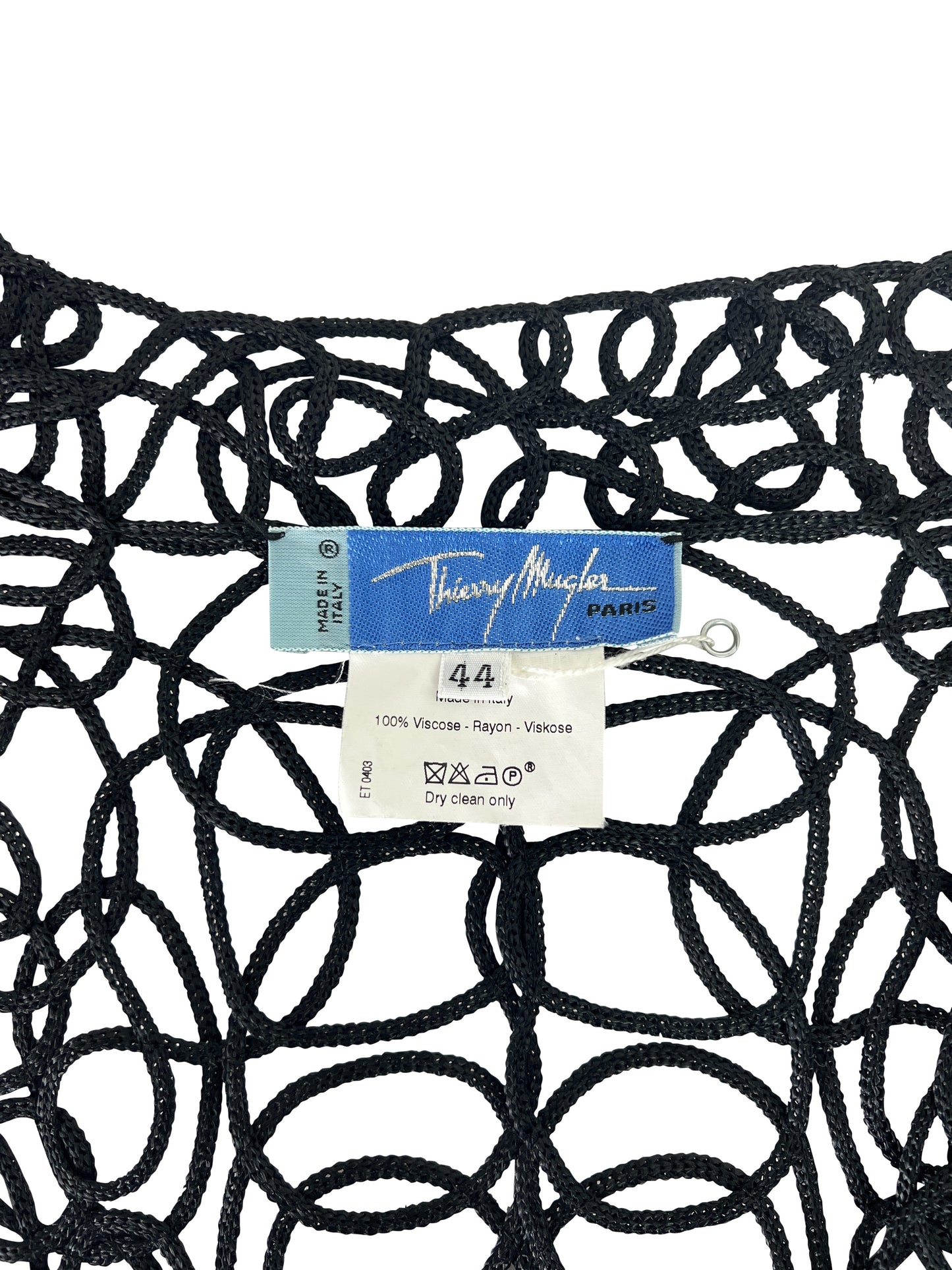 Thierry Mugler Spring 1999 Openwork Corded Lace Blazer