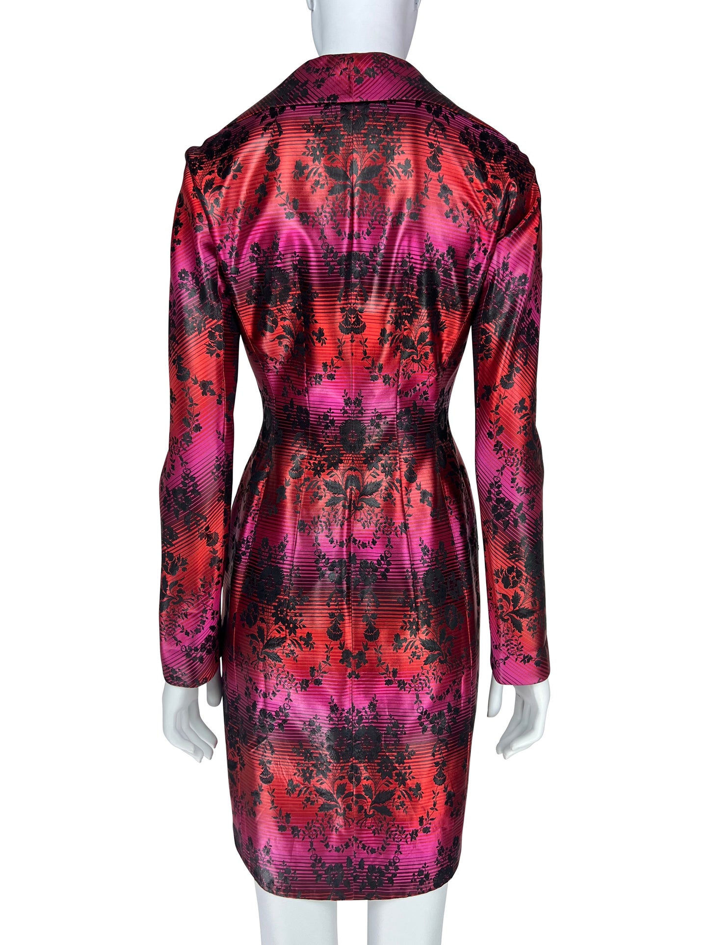 John Galliano Spring 1998 Gradient Jacquard Tulip-Hem Blazer