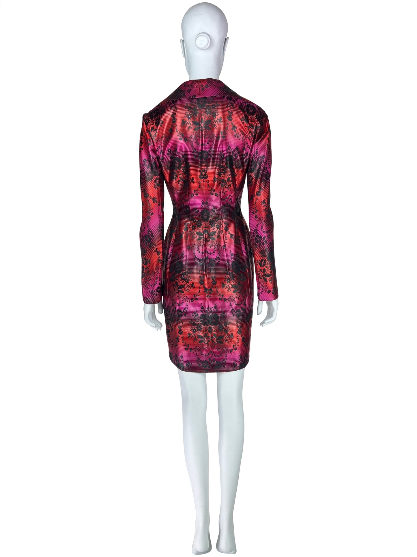 John Galliano Spring 1998 Gradient Jacquard Tulip-Hem Blazer