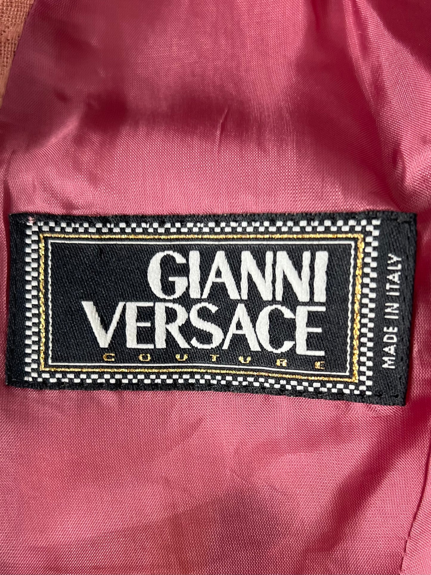 Versace Fall 2002 By Donatella Versace Patchwork Jacquard Skirt Suit