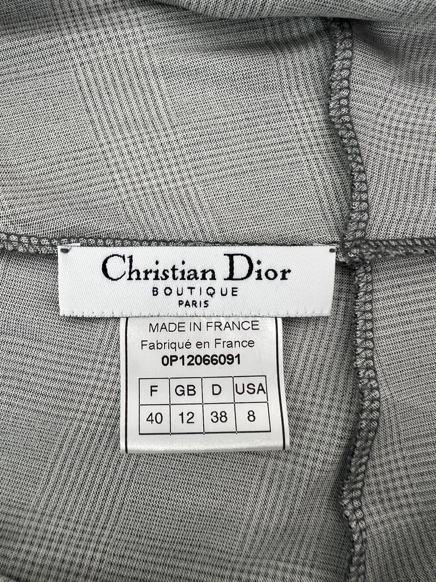 Dior Spring 2000 Plaid Print Silk Draped Jersey Dress