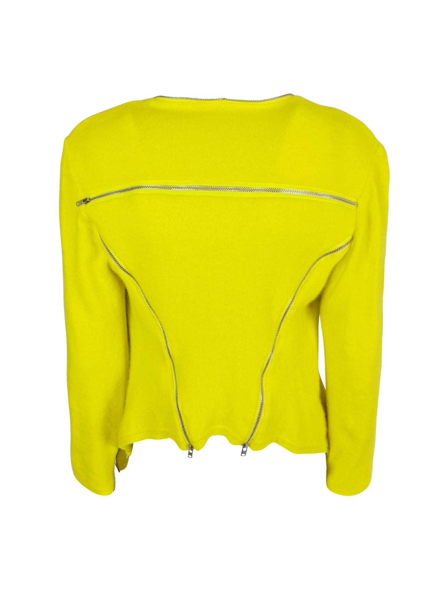 John Galliano Spring 2000 Deconstructing Angora Zipper Twin Set