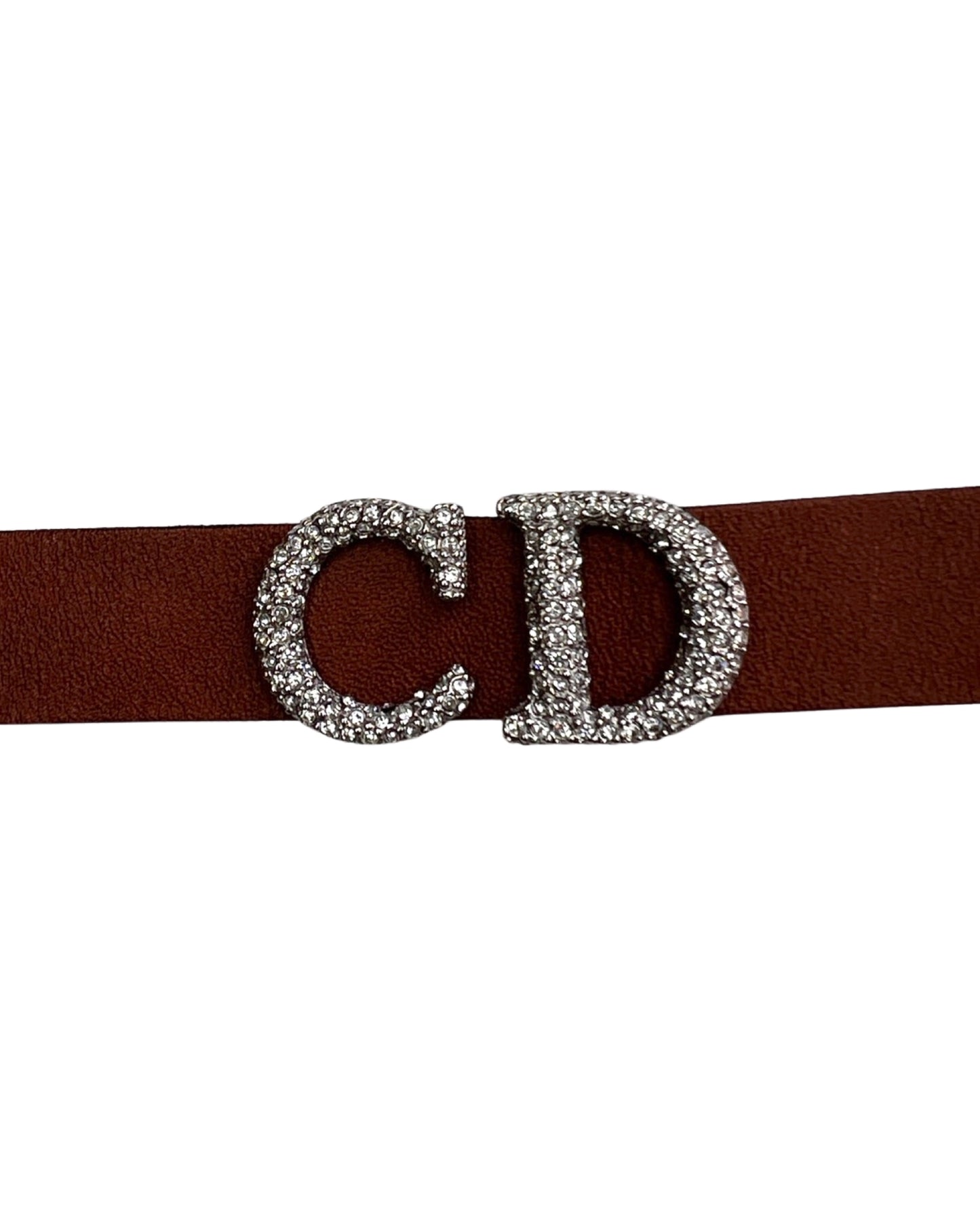 Dior Spring 2000 Leather CD Choker Necklace