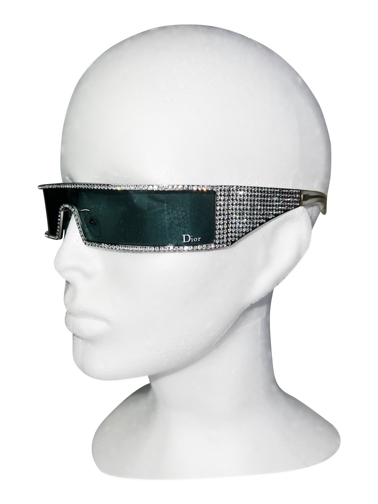 Dior Spring 2003 Punk Swarovski Sunglasses in Clear
