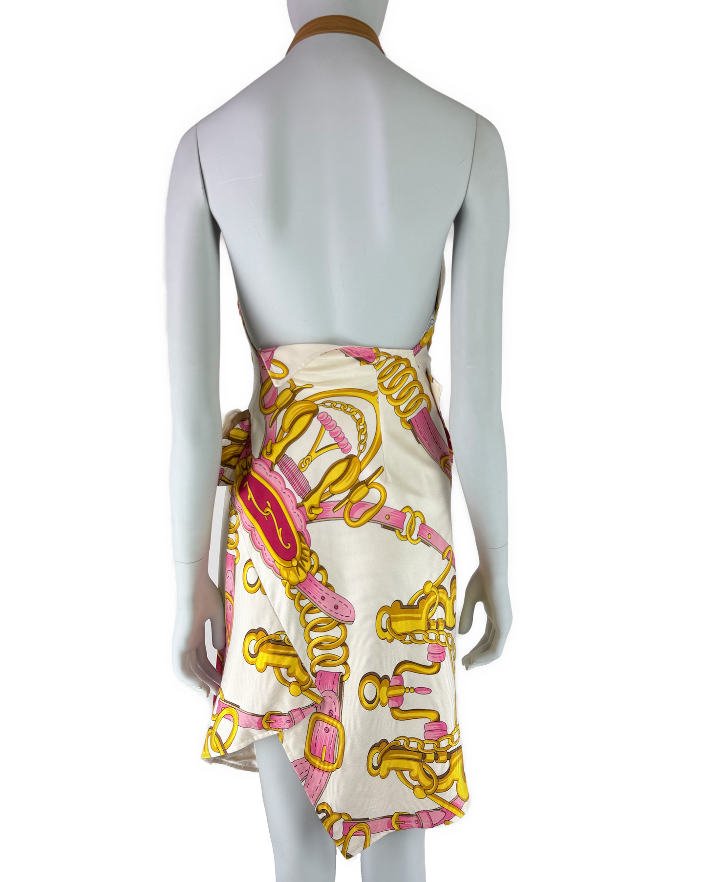 Dior by John Galliano Spring 2000 Runway Silk Equestrian Scarf Dress