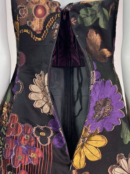 Oscar de la Renta Fall 2005 Floral Jacquard Strapless Ballgown