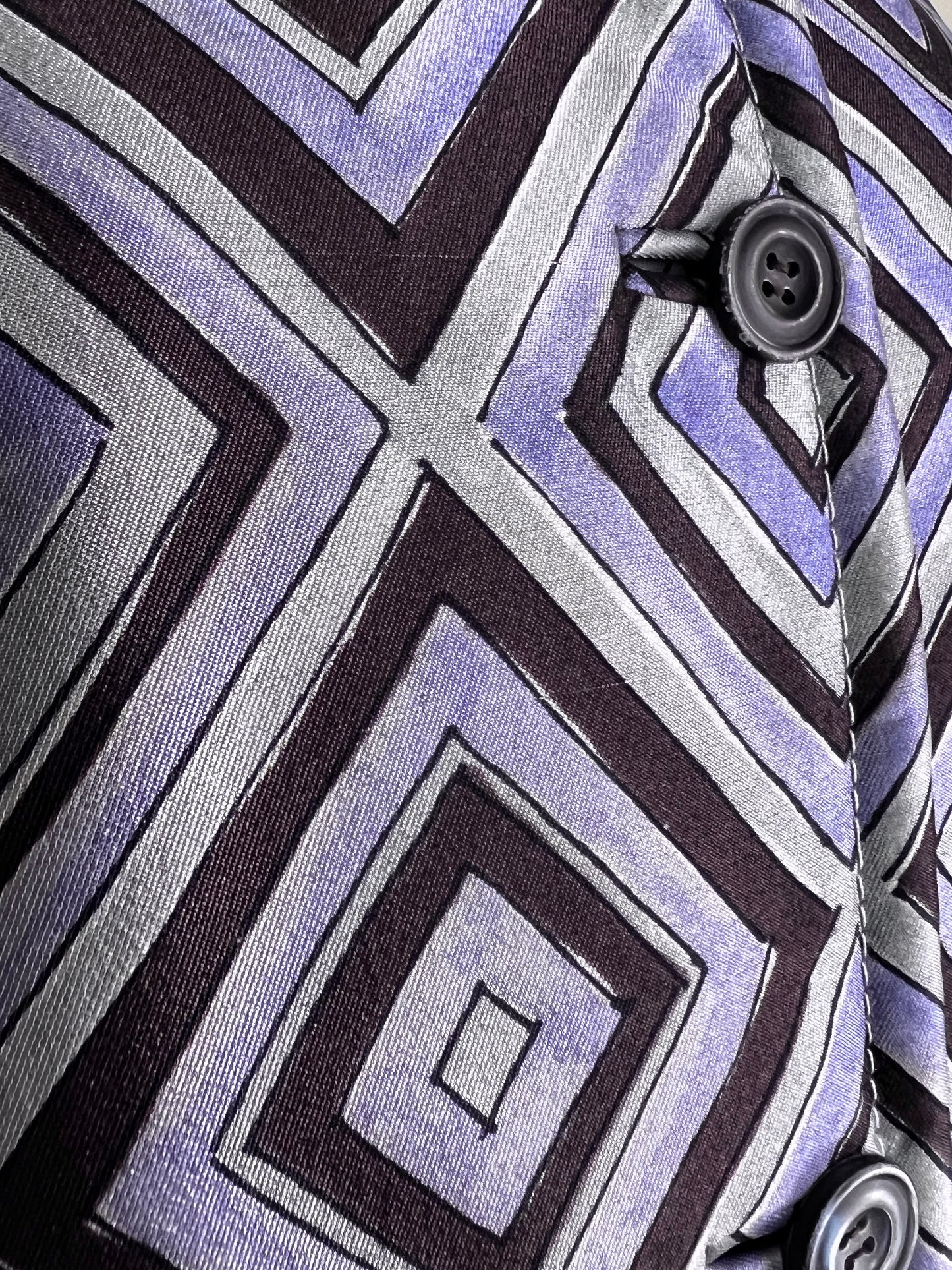Prada Fall 1996 Diamond Print Coat in Purple