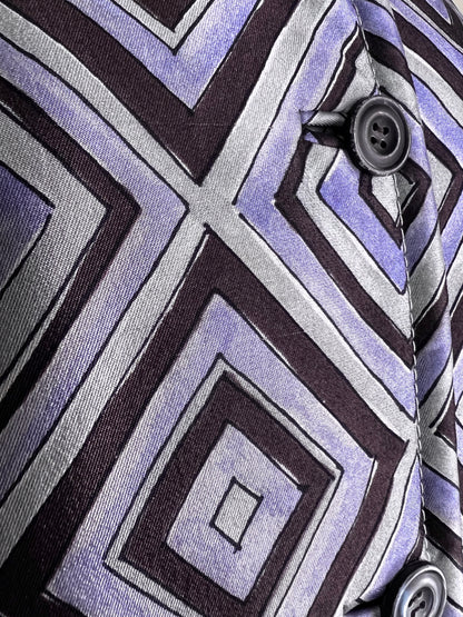 Prada Fall 1996 Diamond Print Coat in Purple