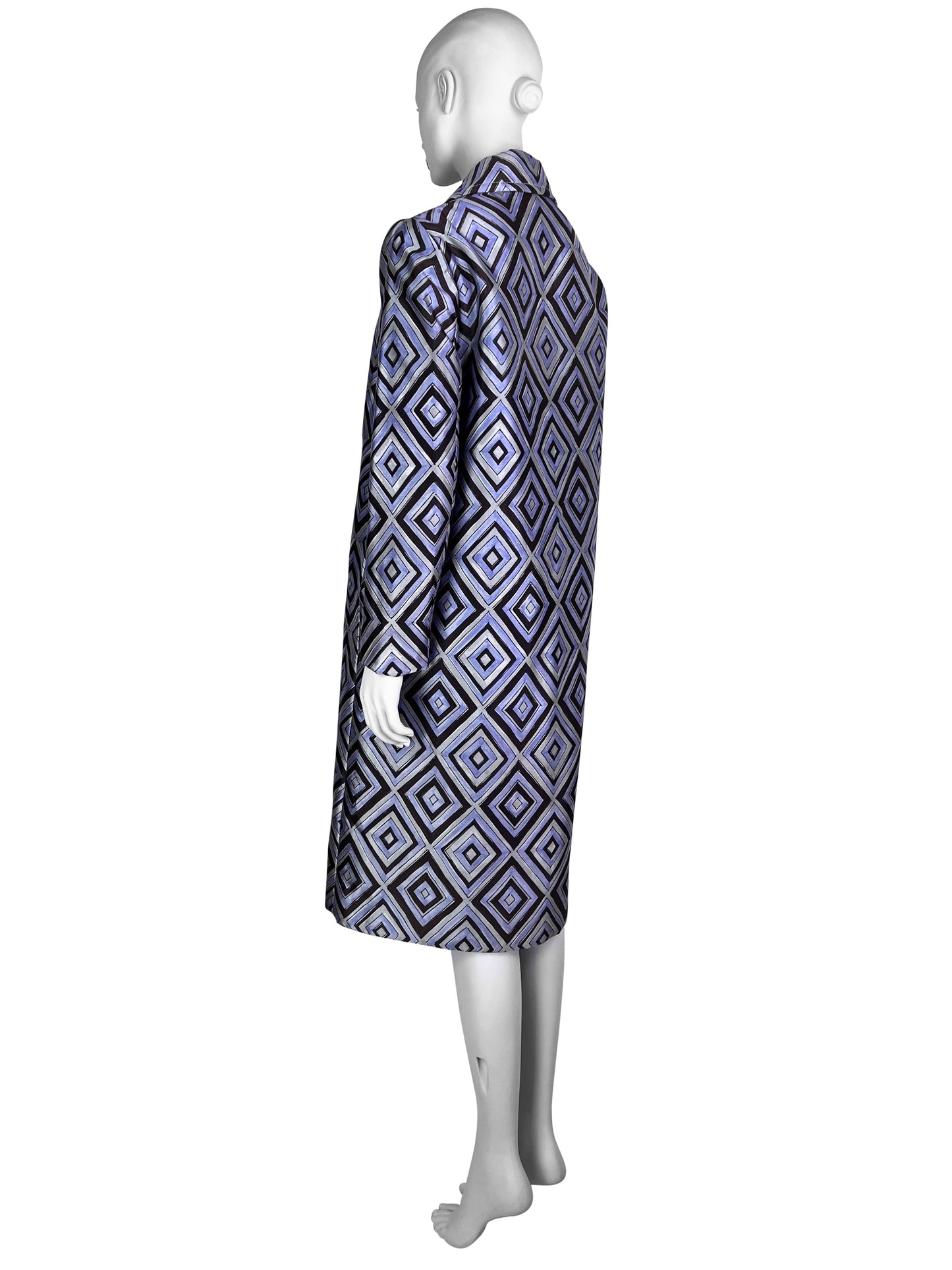 Prada Fall 1996 Diamond Print Coat in Purple