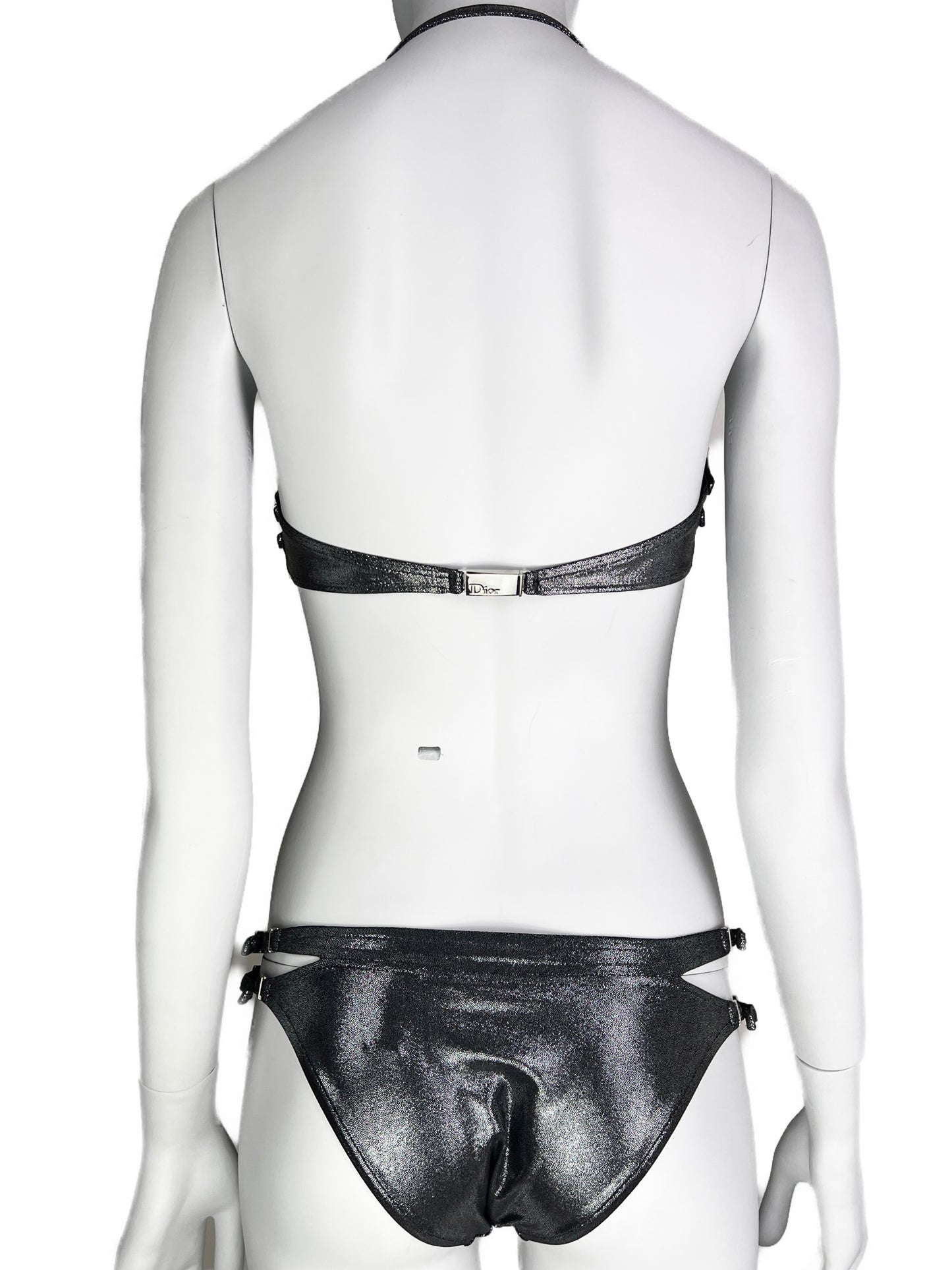 Dior Spring 2004 Metallic Wet Look Cut-Out Bikini