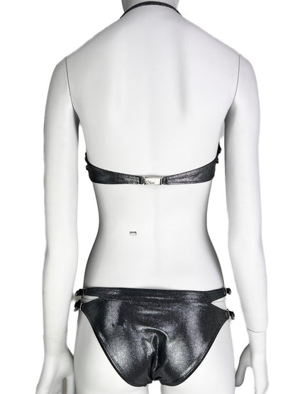 Dior Spring 2004 Metallic Wet Look Cut-Out Bikini