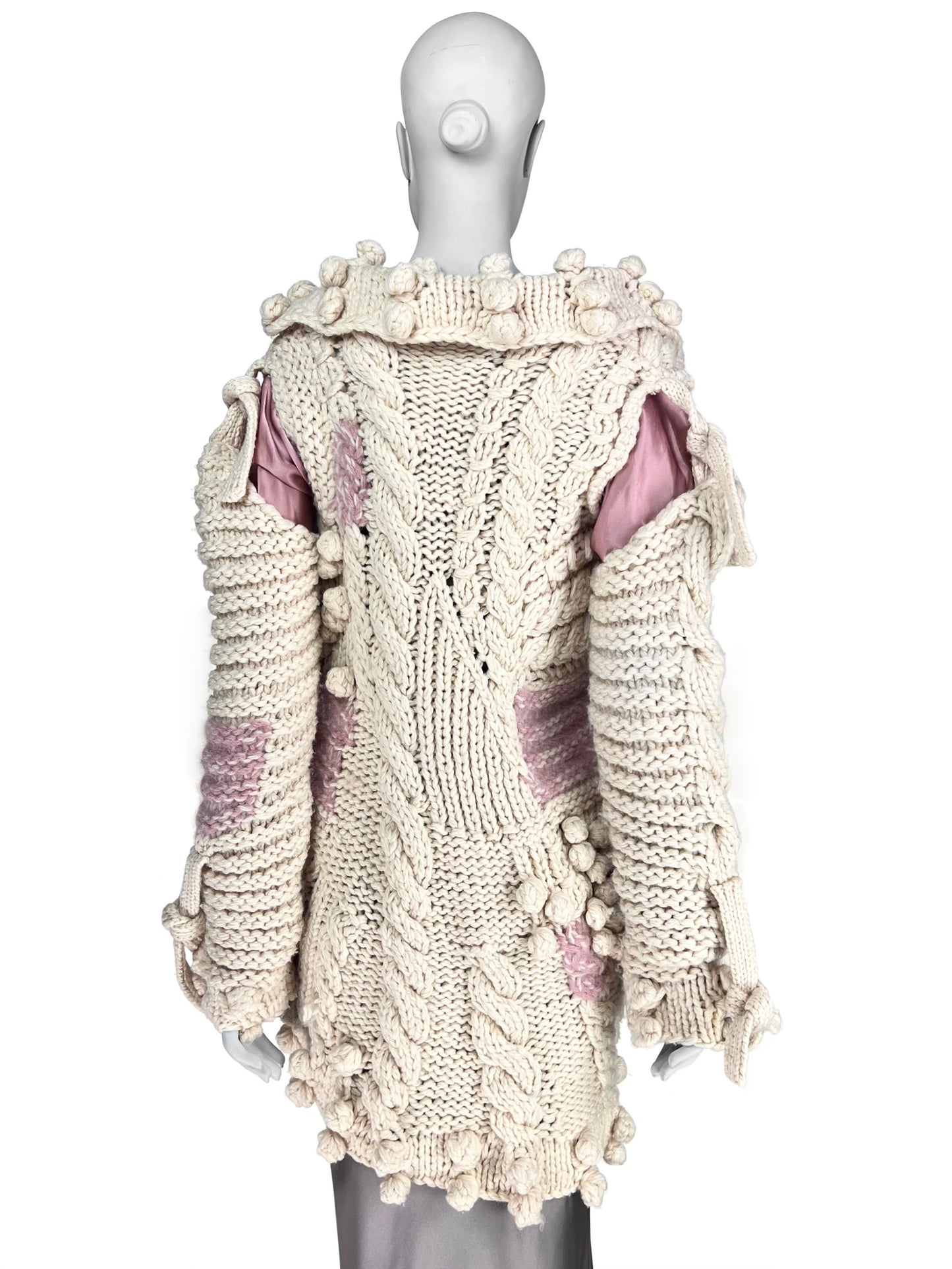 Dior by John Galliano Fall 2000 Oversized Asymmetrical Knitted Cardigan