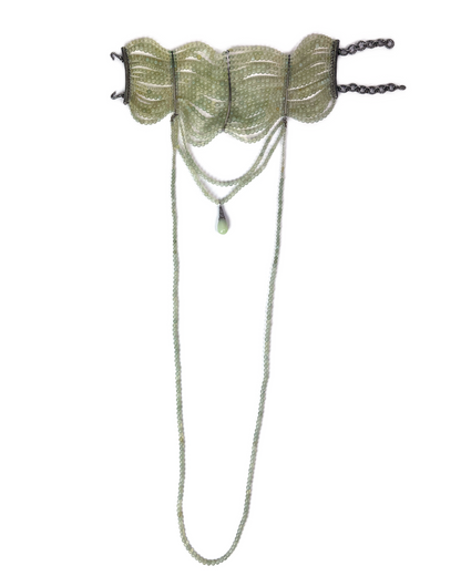 Dior by John Galliano Spring 1998 Jade Pearl Maasai Choker Necklace