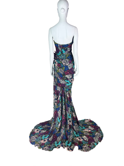 Lanvin by Alber Elbaz Resort 2010 Dramatic Floral Silk Gown