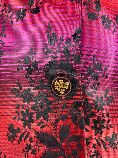 John Galliano Spring 1998 Gradient Jacquard Tulip-Hem Blazer