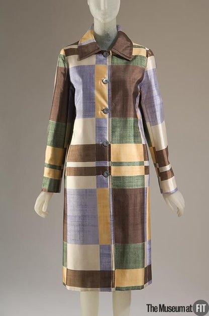 Prada Fall 1996 Diamond Print Coat in Purple