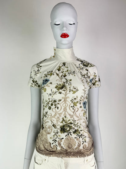 Roberto Cavalli Spring 2006 Floral Shimmer Capri Set