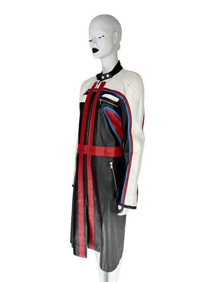 Rare Runway Dolce & Gabbana Spring 2001 Leather Moto Coat