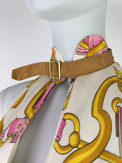 Dior by John Galliano Spring 2000 Runway Silk Equestrian Scarf Dress