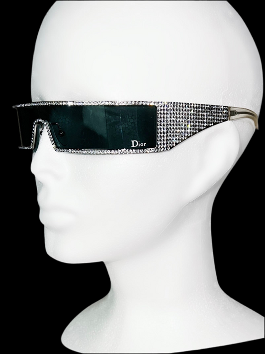 Dior Spring 2003 Punk Swarovski Sunglasses in Clear
