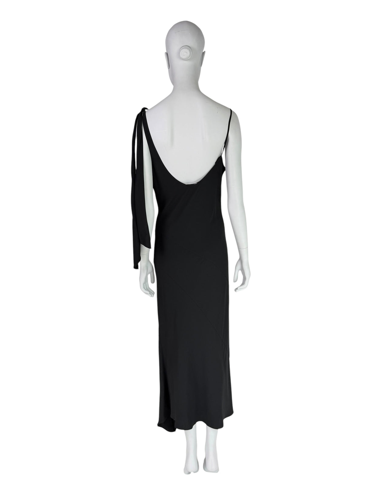 John Galliano Spring 1998 Bias-Cut Draped Black Dress