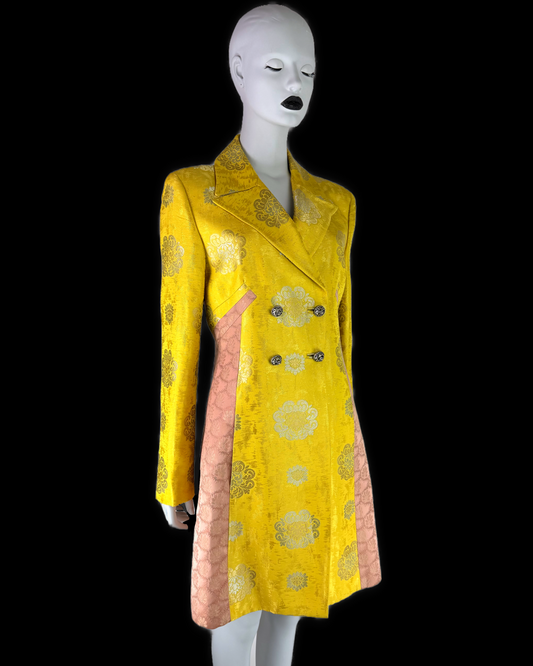 Versace Fall 2002 Patchwork Jacquard Coat