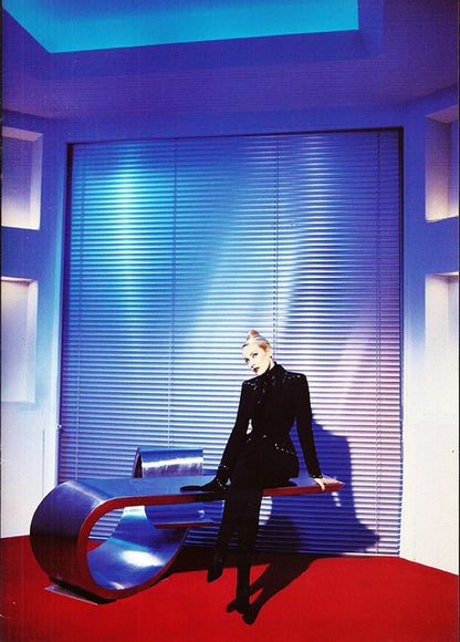 Thierry Mugler Fall 1996 Runway Blazer with Signature Metal Stitching Detail