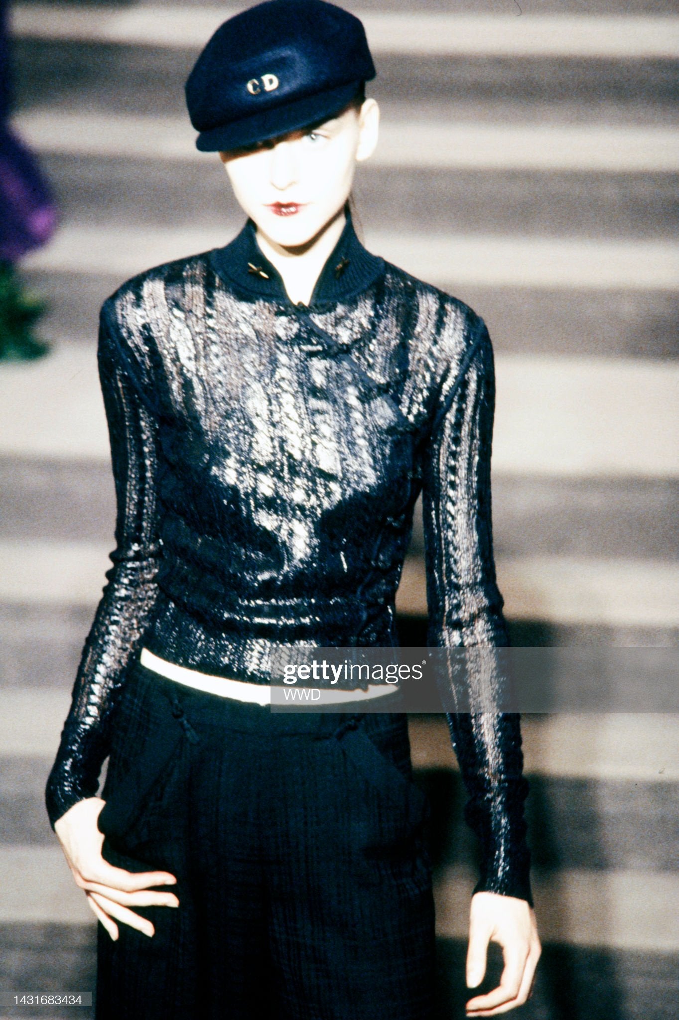 Dior Spring 1999 RTW 3-pieces Rubber Knitted Ensemble