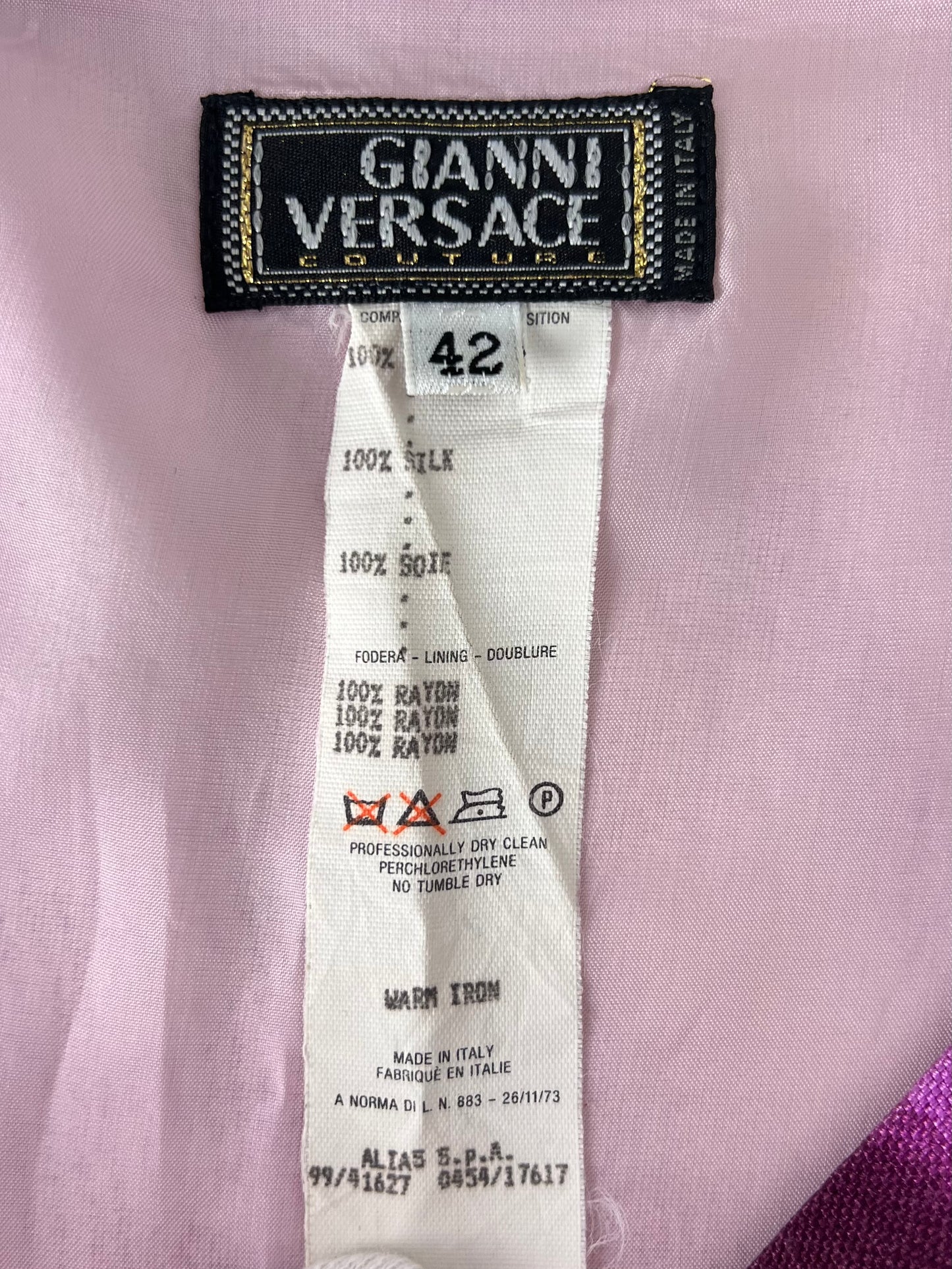 Gianni Versace Spring 1999 Silk Printed Skirt Suit