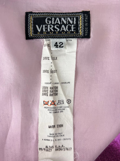 Gianni Versace Spring 1999 Silk Printed Skirt Suit
