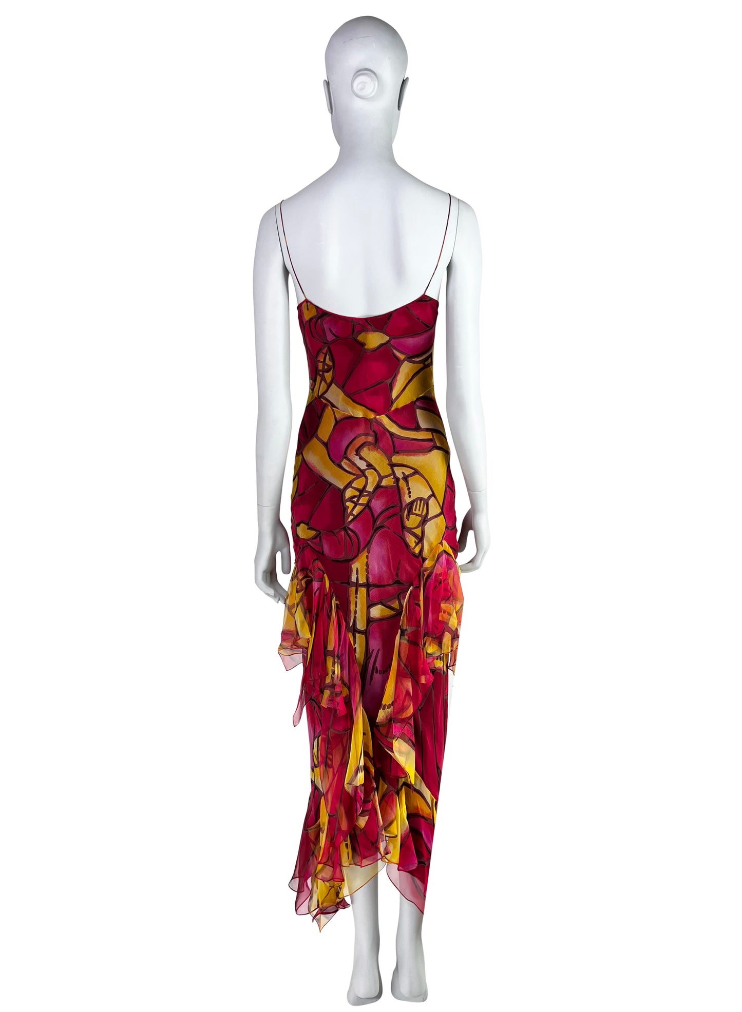 Dior by John Galliano Fall 2000 Stained Glass Bias-Cut Silk Dress