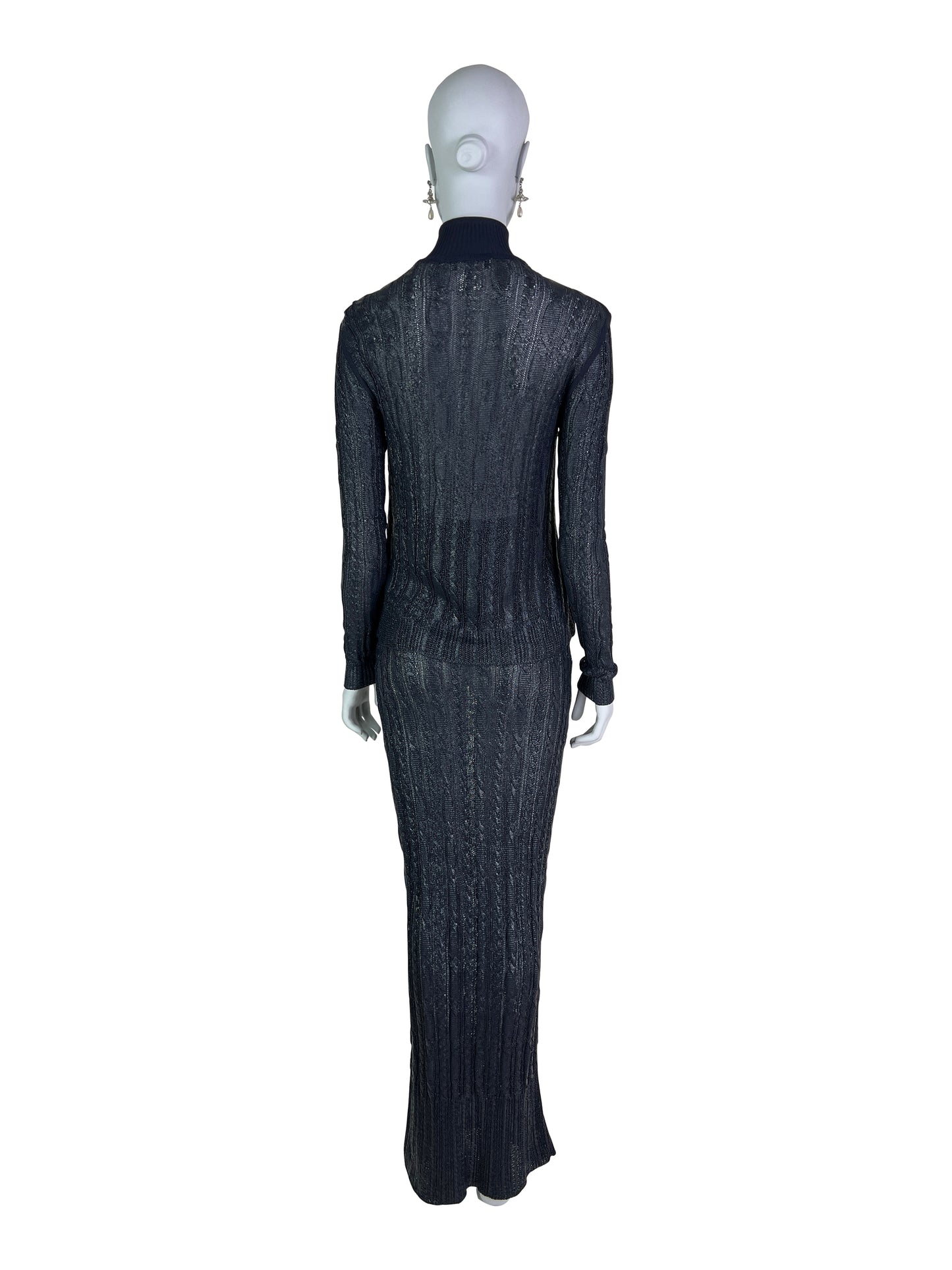 Dior Spring 1999 RTW 3-pieces Rubber Knitted Ensemble