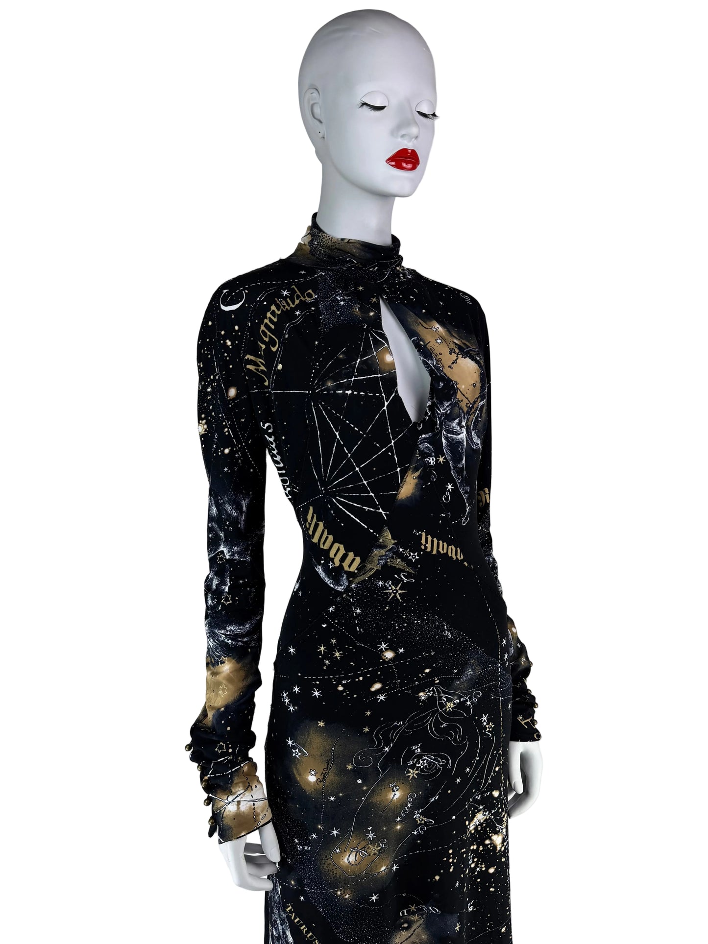 Roberto Cavalli Fall 2003 Constellation Print Dress