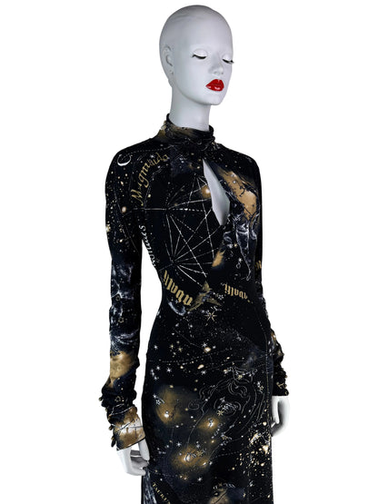 Roberto Cavalli Fall 2003 Constellation Print Dress