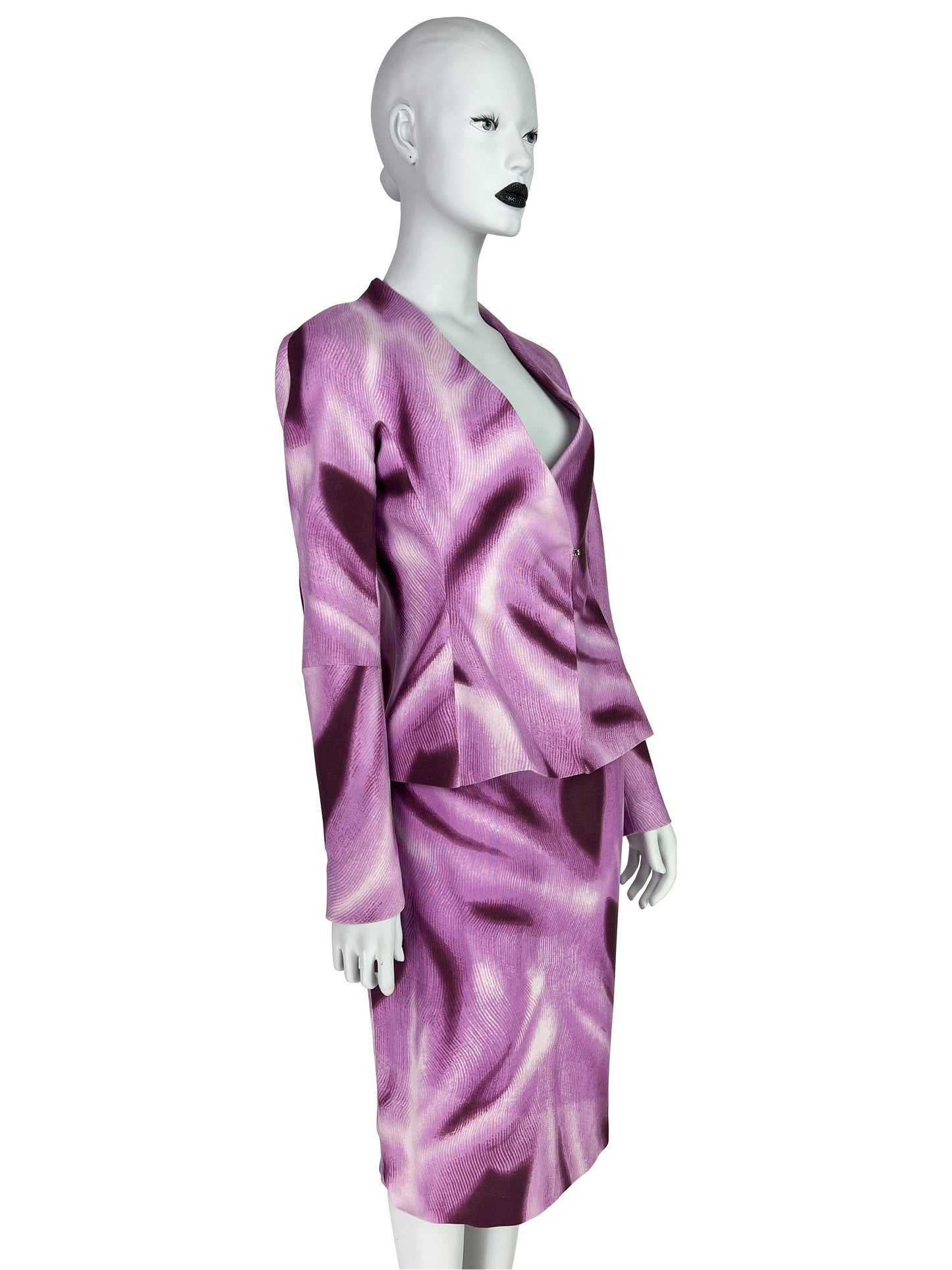 Gianni Versace Spring 1999 Silk Printed Skirt Suit