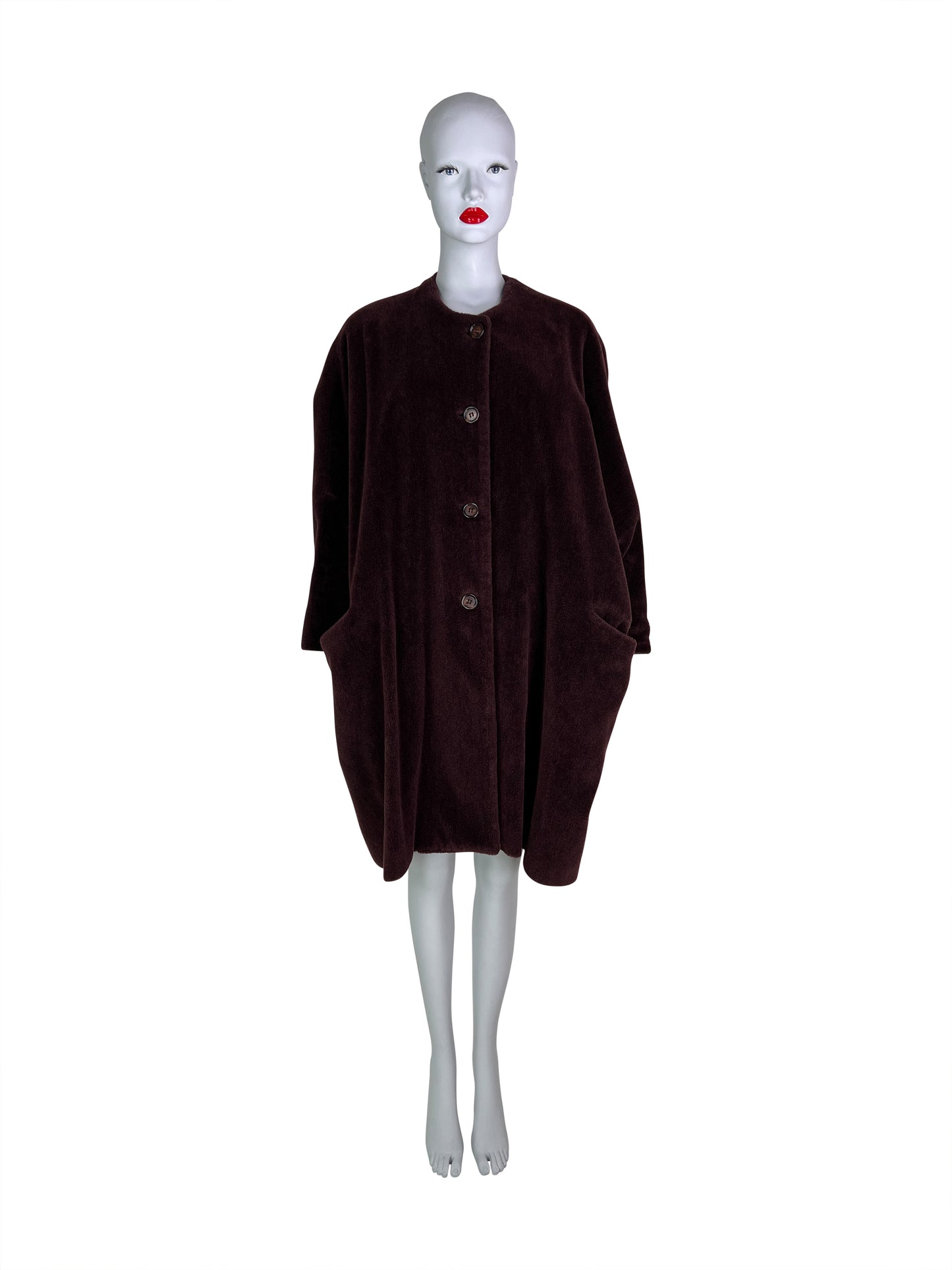 Dolce & Gabbana Fall 1990 Plush Oversized Wool Coat