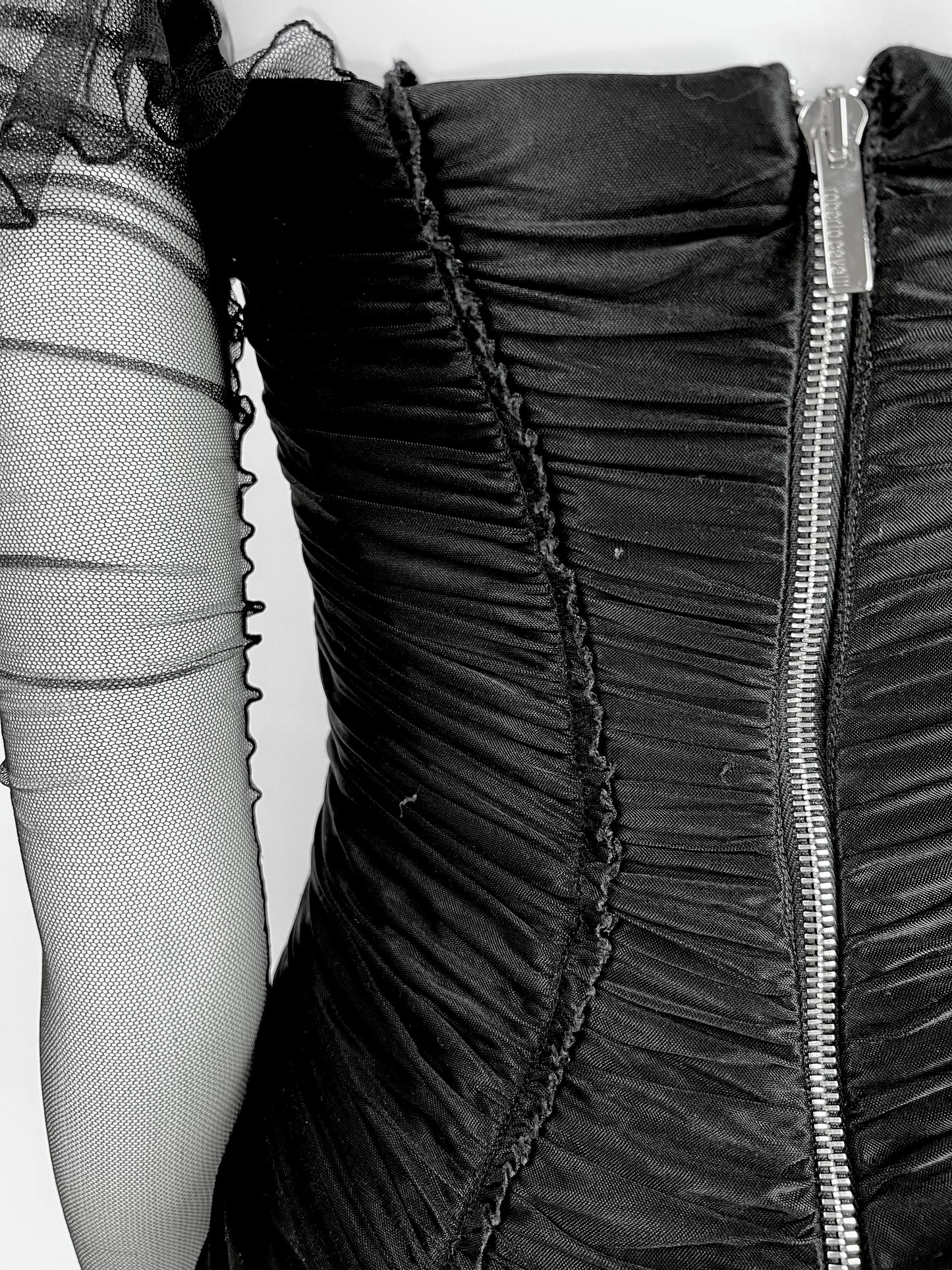 Roberto Cavalli Fall 2003 Black Corseted Dress