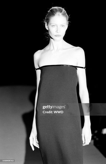 Gucci Fall 1997 G-logo Strap Evening Black Dress