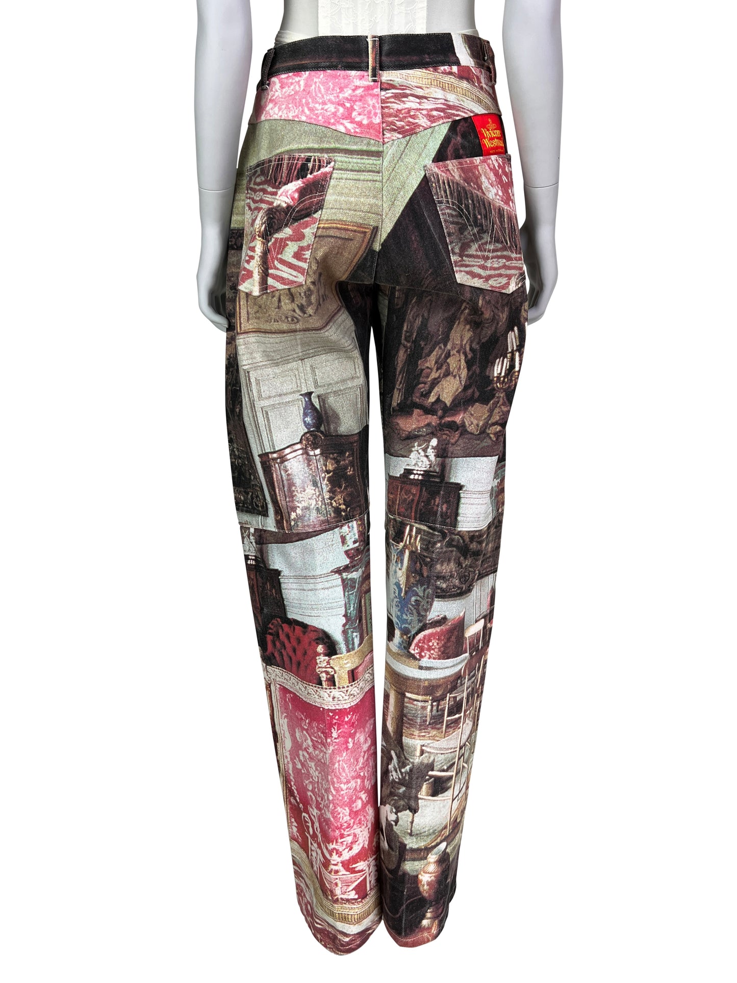 Vivienne Westwood Spring 1992 “Salon” Print Straight Jeans