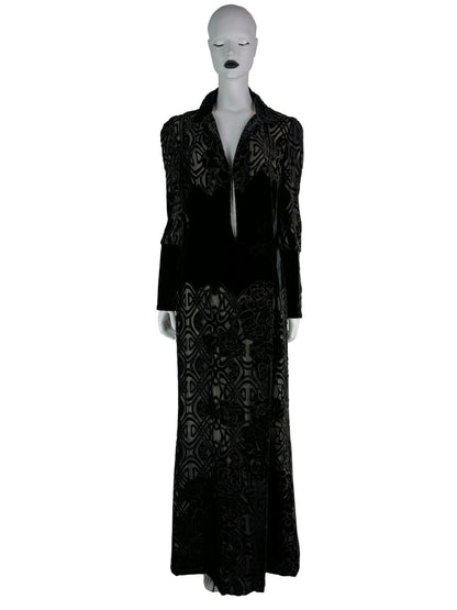 Roberto Cavalli Fall 2006 Velvet Coat / Dress
with Silk Lining