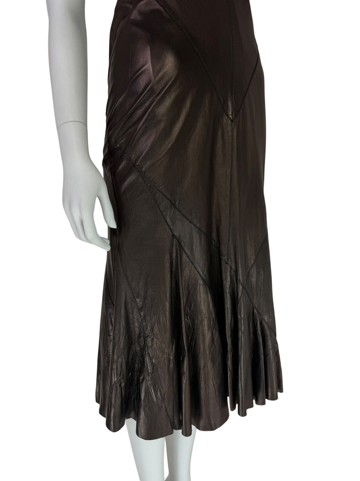 Roberto Cavalli Fall 2003 Leather Midi Dress — Beyoncé Reference