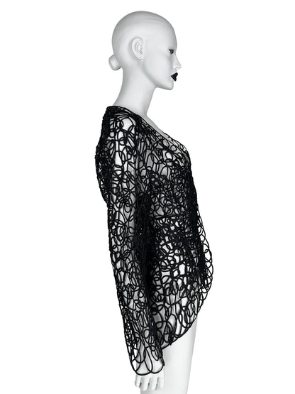 Thierry Mugler Spring 1999 Openwork Corded Lace Blazer